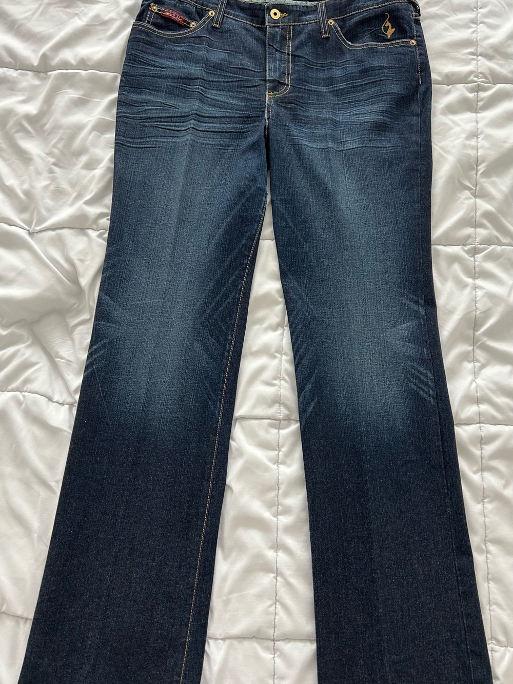 Baby Phat Dark Blue Flare Jeans - Wide Leg